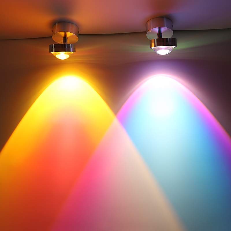 客厅日落氛围灯吸顶明装射灯可调角度 led天花灯小W山丘射灯嵌入