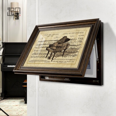 美式复古a音乐液压电表箱装饰画遮挡多媒体箱电闸箱空开箱配电箱