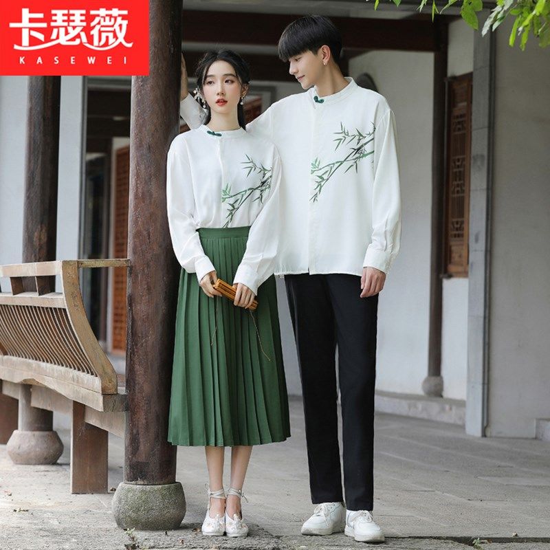 新中式情侣装班服运动会礼服套装初中高中学生朗诵合唱舞台演出服