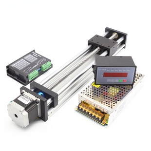 57步进马达滚珠丝杠套装 滑台直线模组电动滑Q轨升降机数控工作台