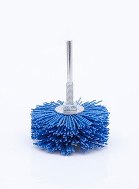 蓝色丝打磨花头磨料丝木雕根雕红木家具抛光刷雕刻板去毛刺