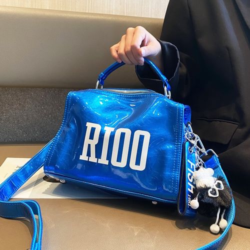 亮色字母果冻包包女2024新款潮流百搭韩版通勤三用单肩斜挎手提包