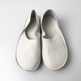 外贸女真皮平底休闲百搭透气轻便一脚蹬懒M人袜子鞋文艺复古豆豆