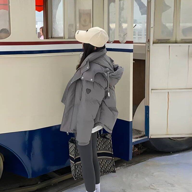 冬季羽绒棉服女韩版宽松休闲棉衣学生款连帽棉袄情侣加厚潮流外套