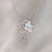 「闪耀双子星」幻彩星星项链轻奢小众高级感锁骨链简约闺蜜ins新