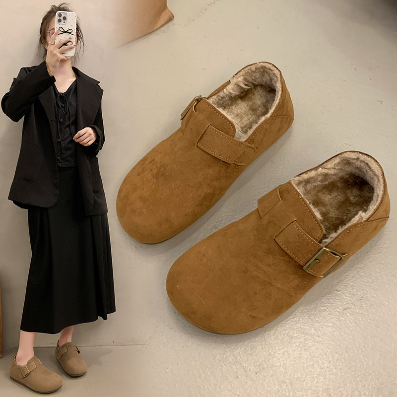 超软复古勃肯鞋女冬季加
