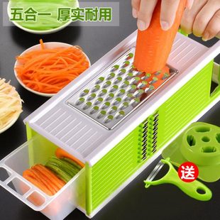 多功能切菜器家用5合1刮片瓜削皮刨丝器擦菜神器厨房土豆丝切丝器