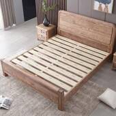 蜡木全实EML木简约物现代白1.5m1.8米2.0米气压高箱储床卧室双人