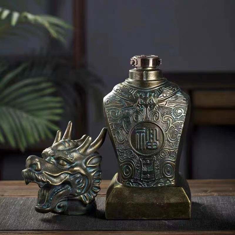 空瓶景德镇仿古陶瓷酒瓶五斤装仿青铜器复古摆件十二生肖酒壶酒坛