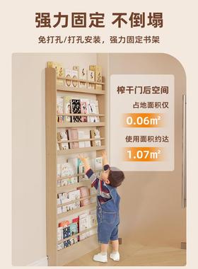 实儿童架绘门本架书靠墙书SQSJ003-柜木超薄置物架落地多层壁挂后