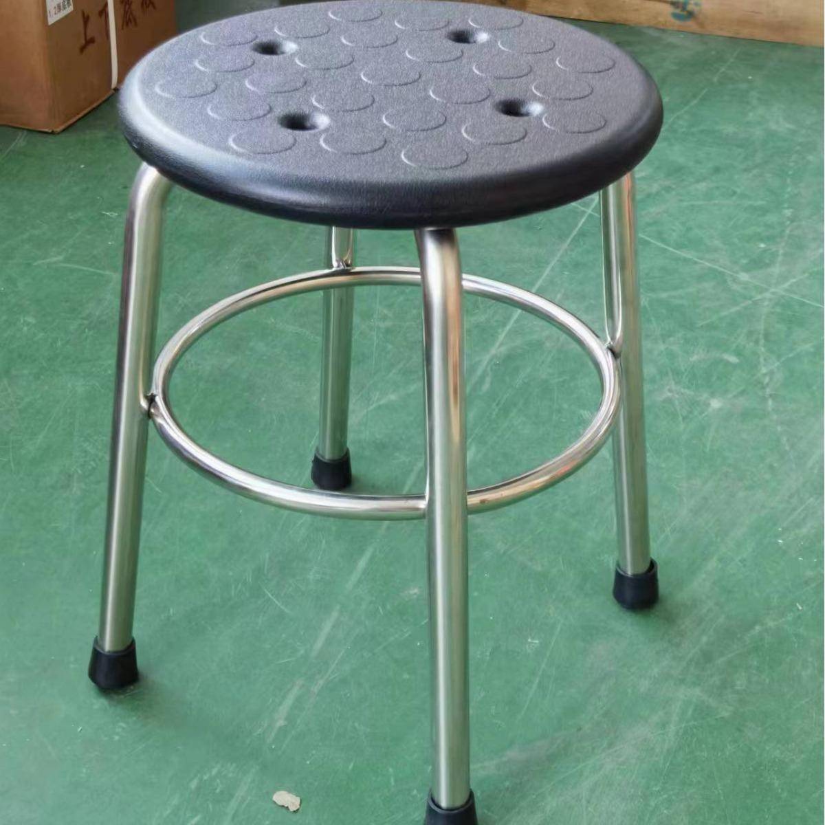 防静圆凳P电U发泡软坐垫车间工员流DU-1水工作凳静线音加厚久坐办