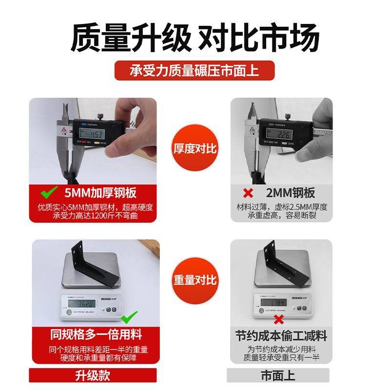 悬挂式隔板托悬空电视柜悬浮承重支架三角支撑架墙上托架吊轨固定