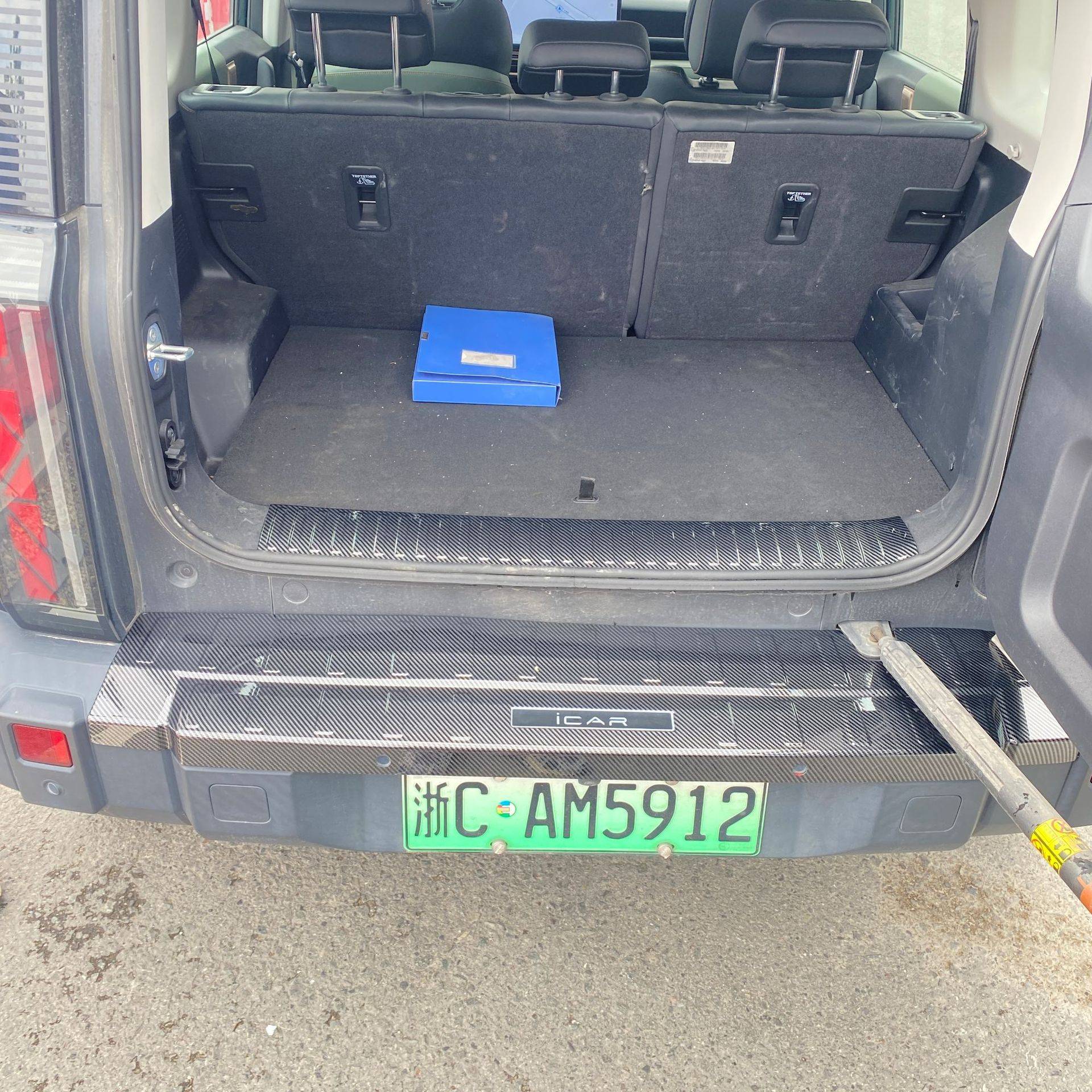 奇瑞ICAR03T门槛条改装专用碳纤维迎宾踏板后护板 内门槛条门坎条