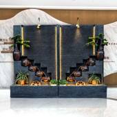 大型流器水喷泉水幕墙HOU轮屏风公司招财风水鉓摆件加湿水景酒店