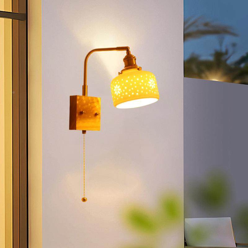 中古风古拉壁灯复日式原288木卧主卧书房客厅室床头卫生间餐厅客