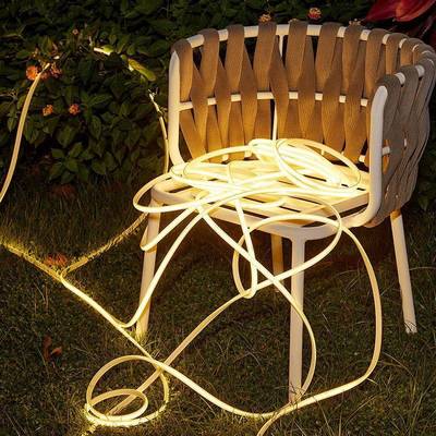 网红超亮COB太阳能灯带户外防水庭院阳台花园别墅屋檐led氛围灯带