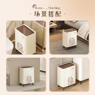 垃圾1123桶带盖夹缝起用批垃厨房垃圾桶家用厕所垃圾桶家用颜高值