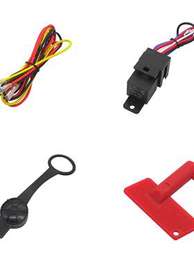 汽车12VLE点火D一键启动4XH-3019断电总开旋钮拨动4联关通用合1面