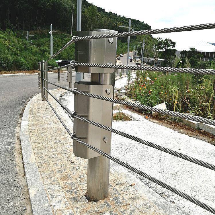 公路山952路防撞五索绳国索护六栏景区河道钢丝绳护栏缆索护索栏