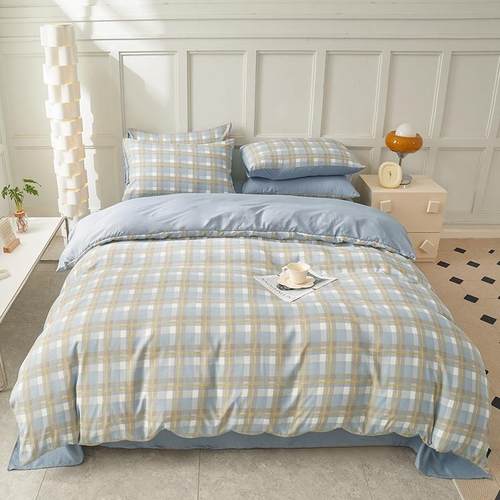 洗棉被套被罩件020全棉1单00纯棉150x200学生水单人床单被单JSF-9