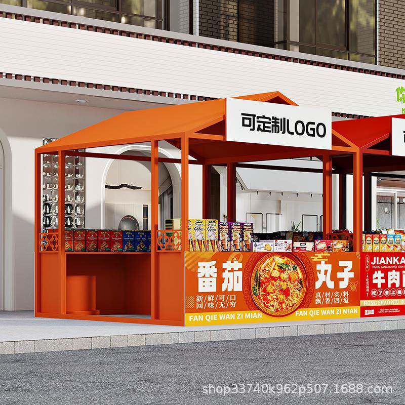 文旅集架市摊位展示花车活动棚铁艺创摊意369夜摆架餐市车推车展