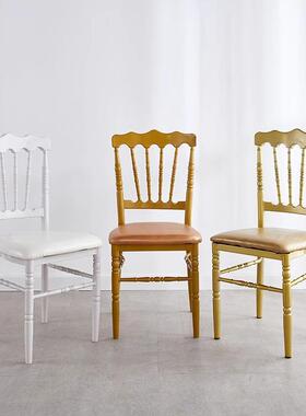酒店竹椅节椅拿破仑椅宴饭店椅903245婚庆椅椅子水晶会椅酒店靠背