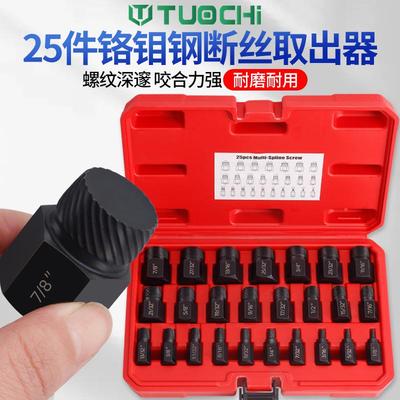 键工级25件套头内六角螺丝HIN螺栓取出器花破损业滑丝滑牙断螺栓