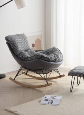 用休闲单人摇椅椅家躺椅阳台睡A25822-1午龙虾蜗牛懒人沙发客厅单人沙发椅