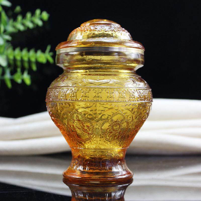 锋明琉璃宝瓶八吉祥古法琉璃桌面摆件佛前供奉黄财神文殊龙王宝瓶,特色手工艺,其他特色工艺品,淘宝优惠券,粉丝福利购,淘宝优惠卷