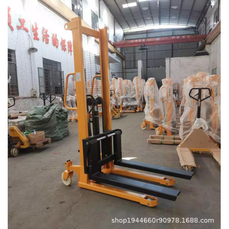 手动堆高车脚踩液压升高车1吨2吨3吨直销搬运车