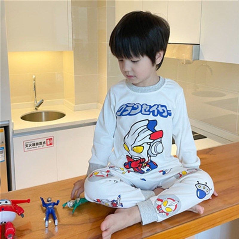 儿童睡衣纯棉春秋男女童宝宝男孩秋衣秋裤套装家居服2023秋季新款
