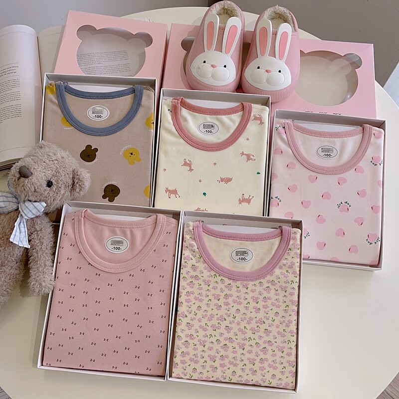 280g舒绒棉~儿童家居服套装冬季宝宝秋衣卫生裤全棉发热衣棉毛衫