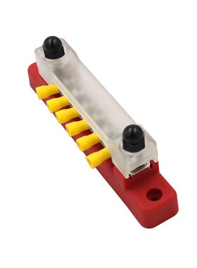 房车游艇150A汇线排 6路12路直排汇流排 配12个黄色接线端子