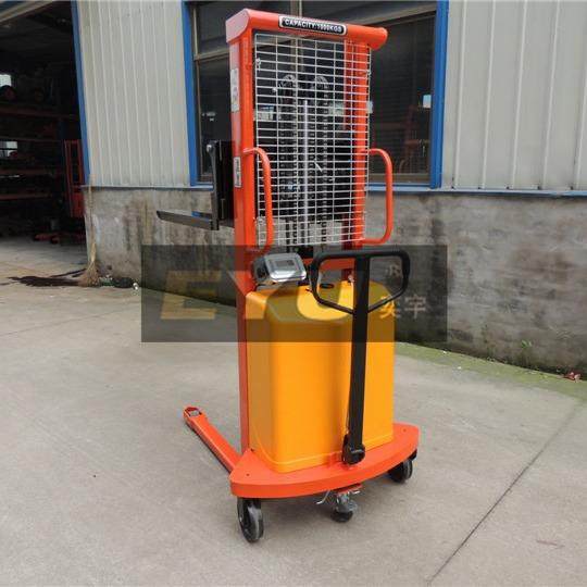 厂家直销手动堆高叉车电动升降手动行走堆高车升高车举高车装卸车