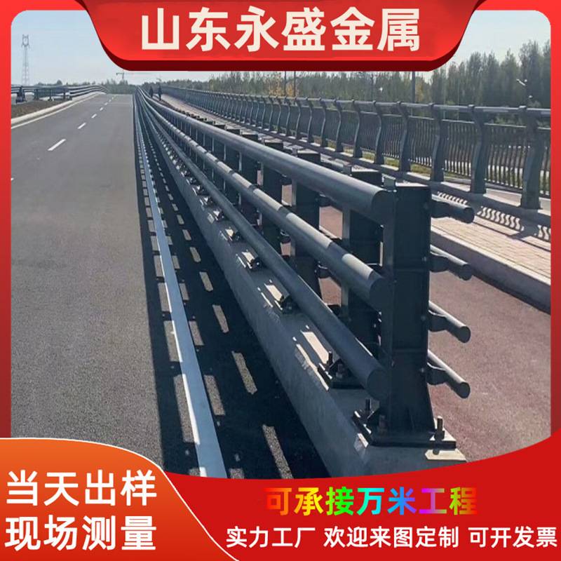 防撞护栏 桥梁景观护栏 白钢安全防护工程承接 河道加厚防撞护栏