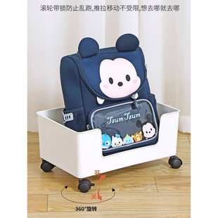 书桌边可移动书架初中生放书包置物架落地大容量墙角带轮书架新品