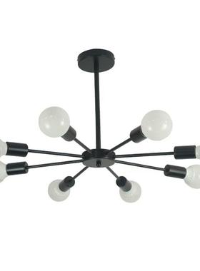 亚马逊铁艺吊灯枝形吊灯吸顶工业风灯具跨境110V调光