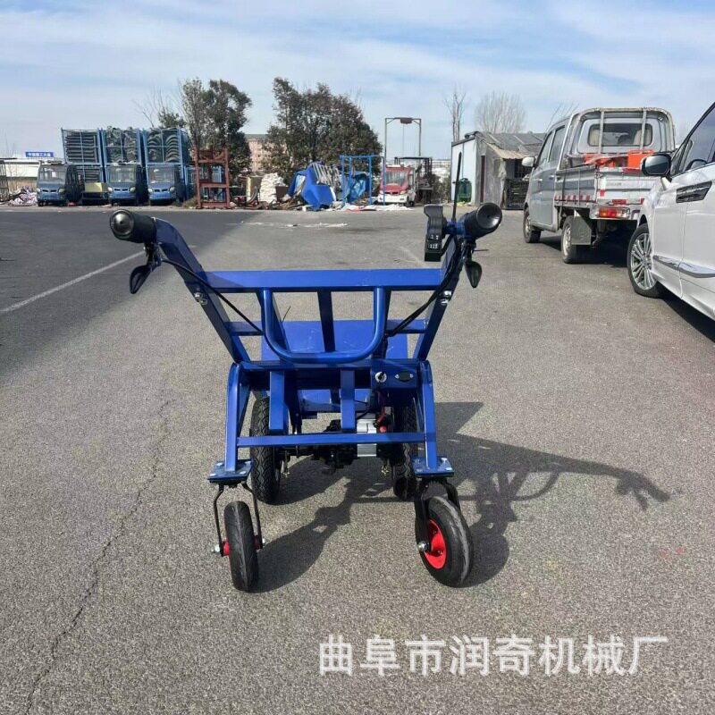 电动鸡公车果园爬坡农用四轮三轮手推车家用种植工地搬运小推粪车