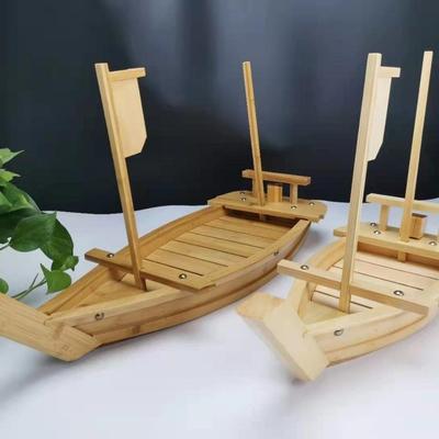 竹制龙船豪华刺身船干冰船自助餐海鲜拼盘寿司盛台日式料理寿姗婷