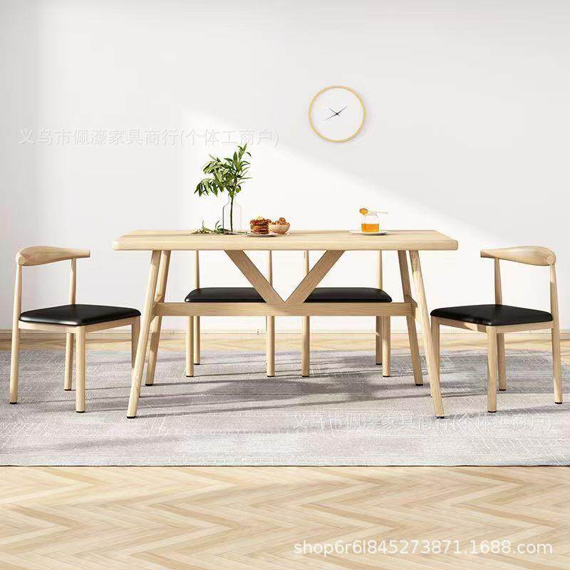 餐用咨询客服桌组小户型家现代简约餐桌椅吃饭桌家用椅商用合餐厅