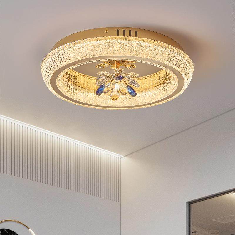 卧室吸顶灯现代简约客厅高端大气新款护眼LED书房次卧创意水晶灯