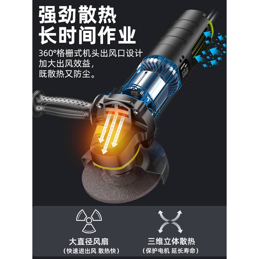 芝浦角磨机多功能打磨机切割机小型磨光机手磨机抛光机家用手砂轮