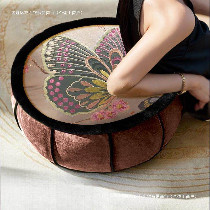 坐墩家用蒲团坐垫榻榻米客厅地上懒人沙发中式客厅抱枕法式中古风