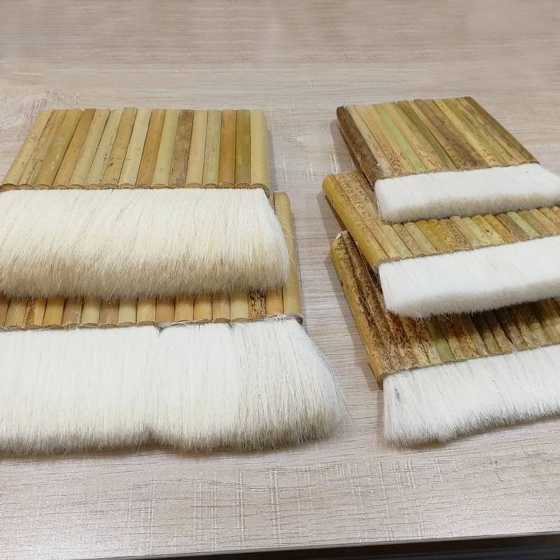 羊毛排刷柔软不掉毛手工裱浆糊鬃刷猪棕老虎装裱材料工具加长排笔