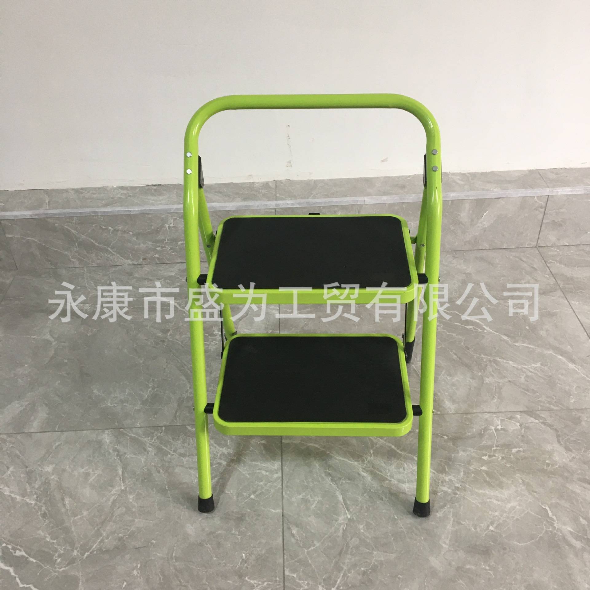 便携轻巧低扶手铁梯中梯家用折叠梯厨房用梯子阳台梯子室内登高梯