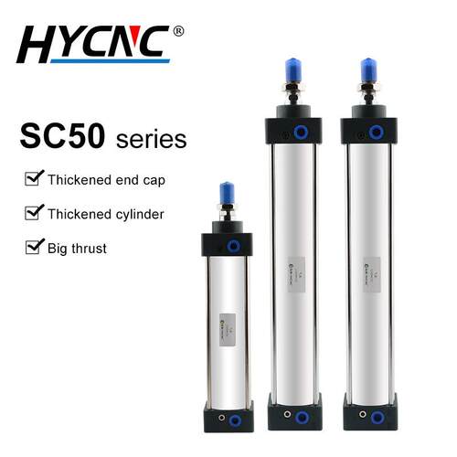 SC50标准气缸跨境小型气动大推力机械双向密封可调开料机气缸