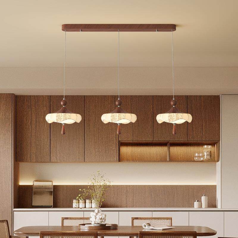 宋式美学客厅吊灯布艺2025新款灯具套餐护眼客厅灯法式中古风吊灯