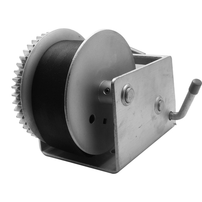 新款达克罗手动绞盘 500公斤1100磅 配织带绳子 抗腐蚀过盐雾试验