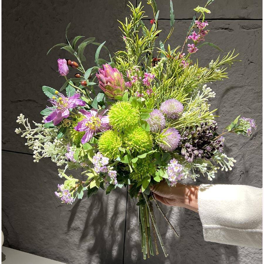 轻奢花束假花感自然风手捧花客厅干花装饰摆件餐桌花