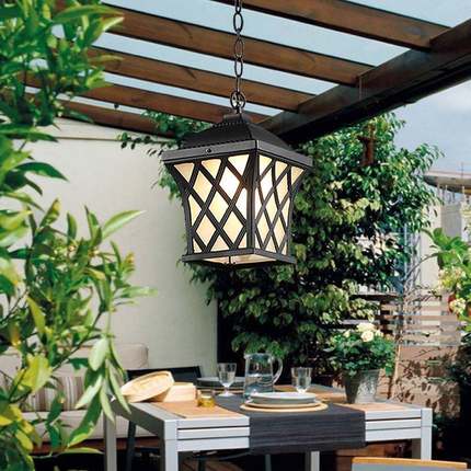 L7欧式户外吊灯防水阳台灯美式田园庭院露台过道凉亭葡萄架灯具le
